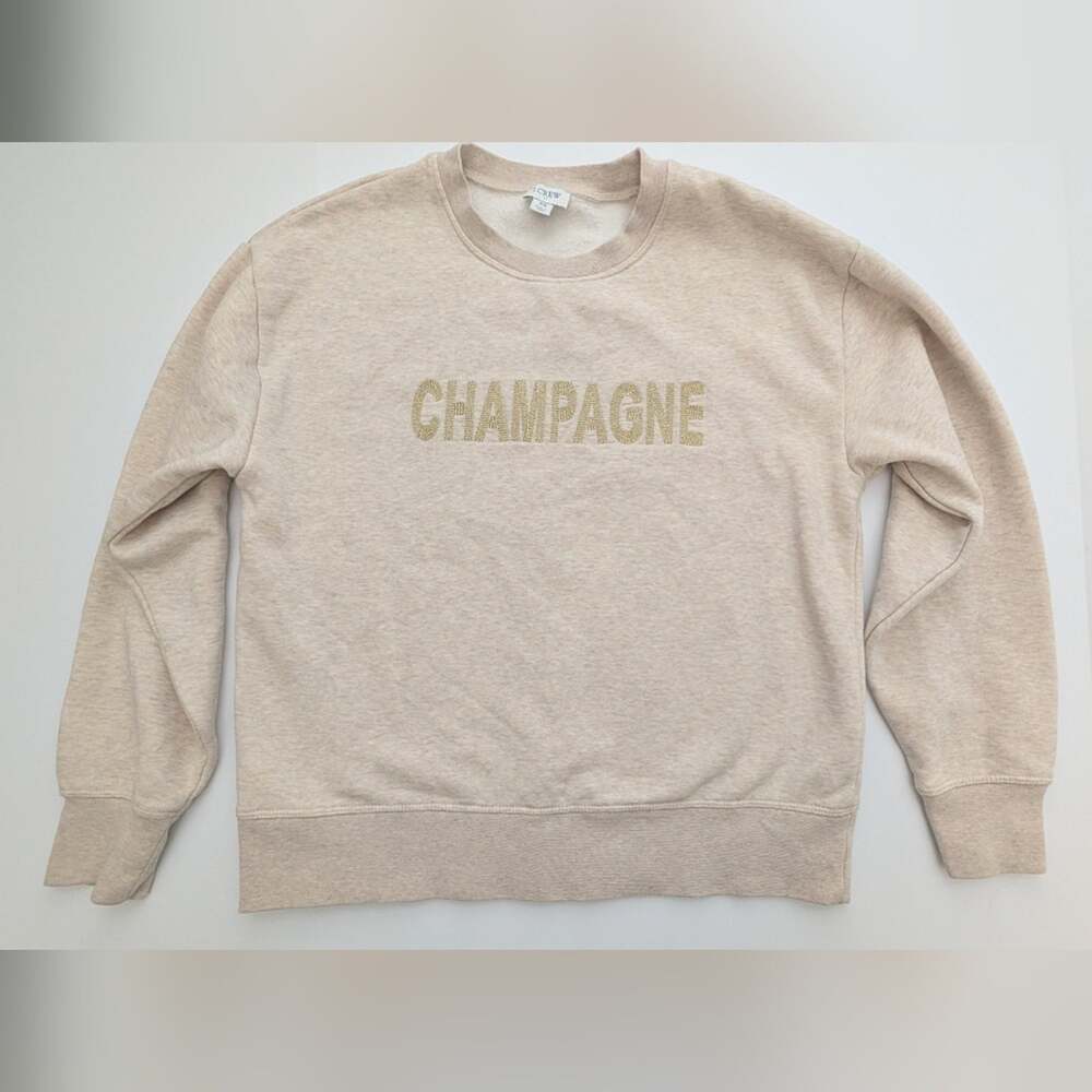 J. Crew Factory Champagne sweatshirt Size Extra Small XS Crew Neck
